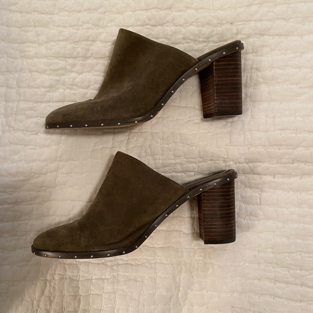 Rebecca Minkoff Galyn Mule in Olive Size 9.5